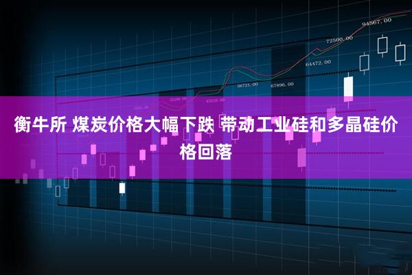 衡牛所 煤炭价格大幅下跌 带动工业硅和多晶硅价格回落