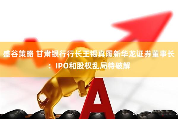 盛谷策略 甘肃银行行长王锡真履新华龙证券董事长：IPO和股权乱局待破解