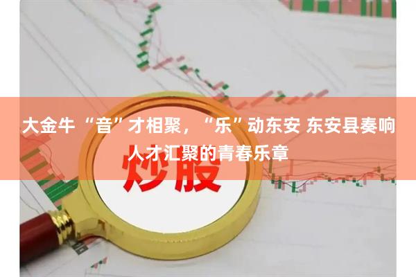 大金牛 “音”才相聚，“乐”动东安 东安县奏响人才汇聚的青春乐章
