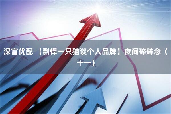 深富优配 【剽悍一只猫谈个人品牌】夜间碎碎念（十一）