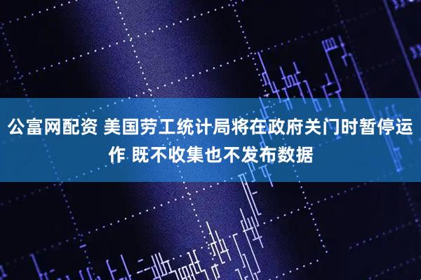 公富网配资 美国劳工统计局将在政府关门时暂停运作 既不收集也不发布数据